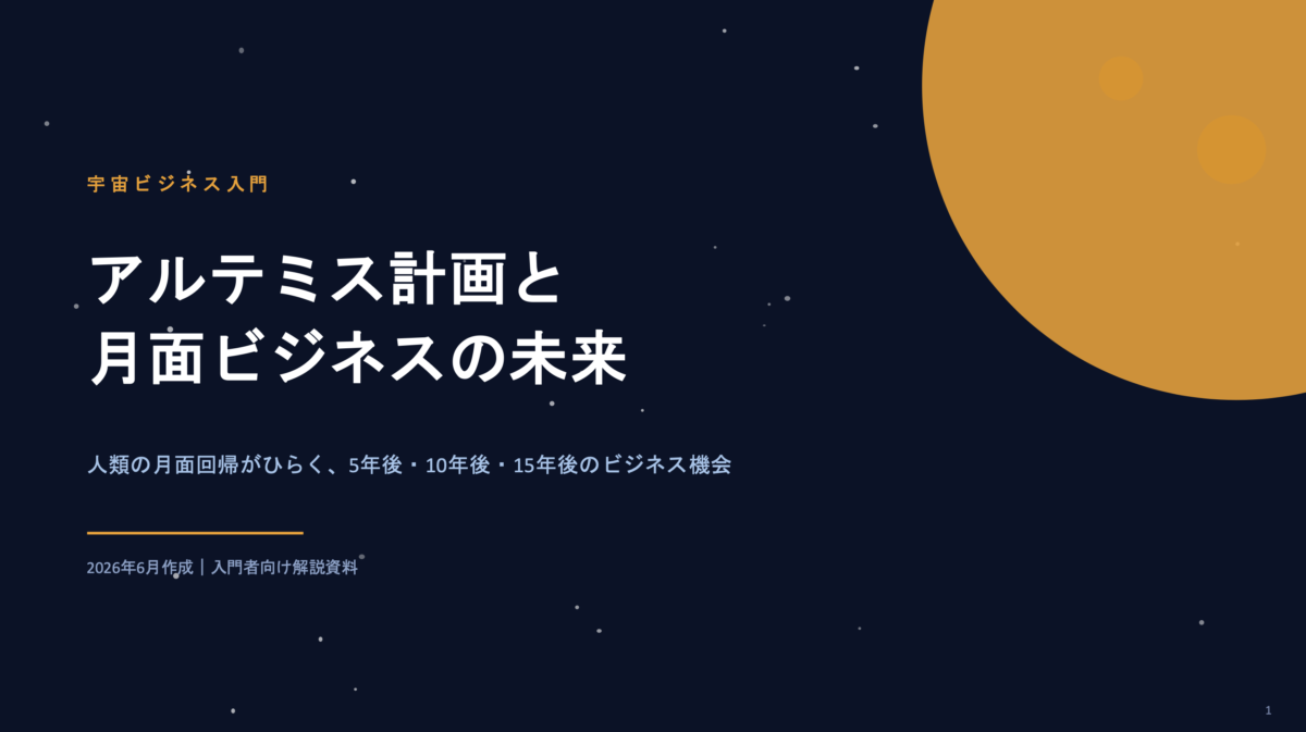 １時間でわかる　アルテミス計画超入門